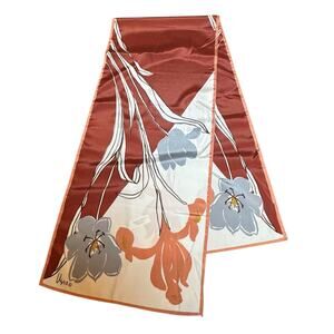 Veresa By Vera Neumann Made in Japan Long Vintage Floral Scarf